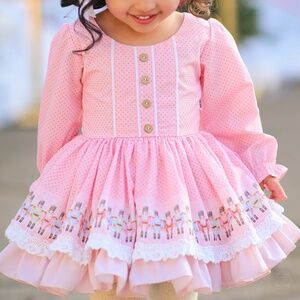 Adorable Pink Nutcracker Dress size 10 Be Girl Clothing Holiday Cute Dressy Fun